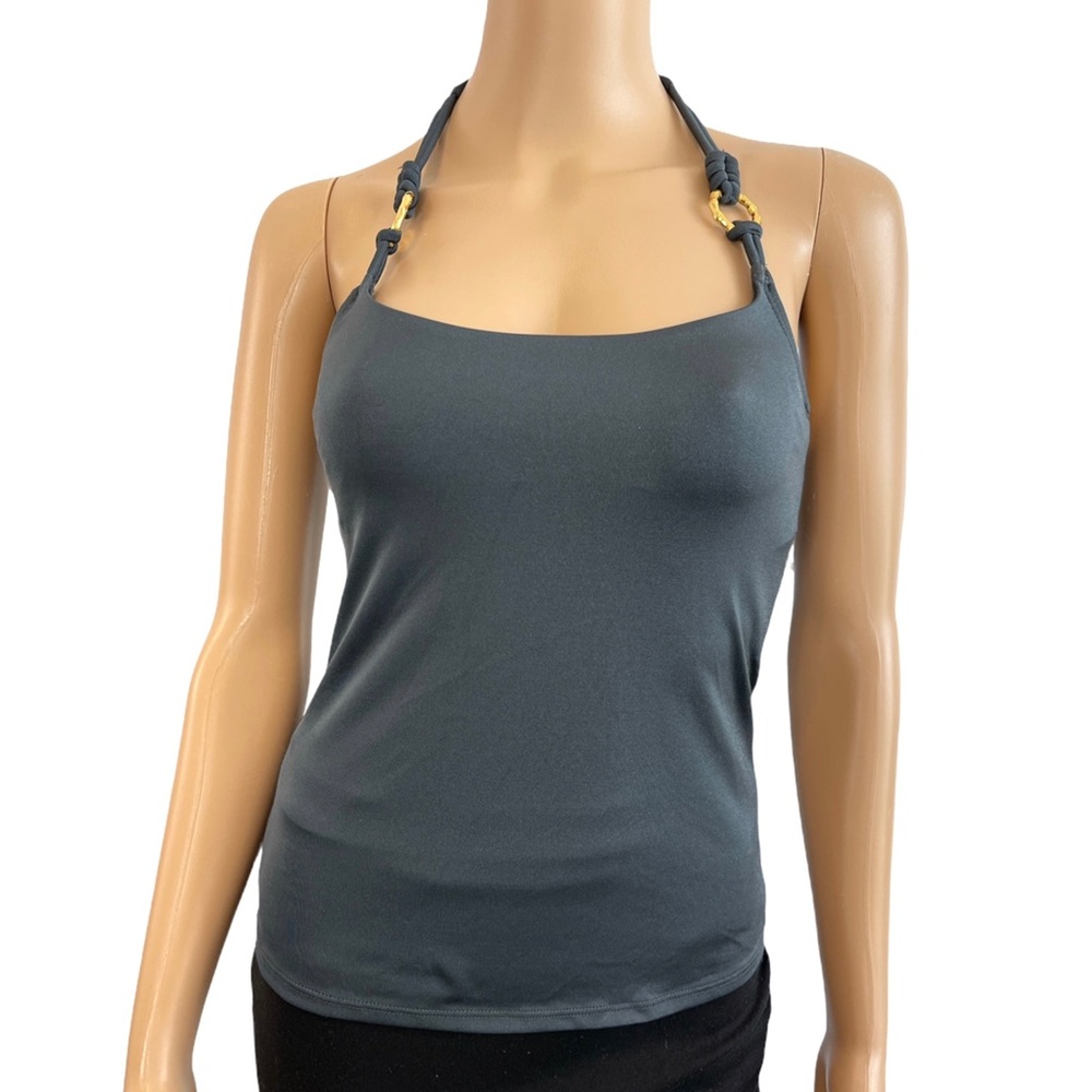 Robin Piccone Halter Grey Tankini Swimwear